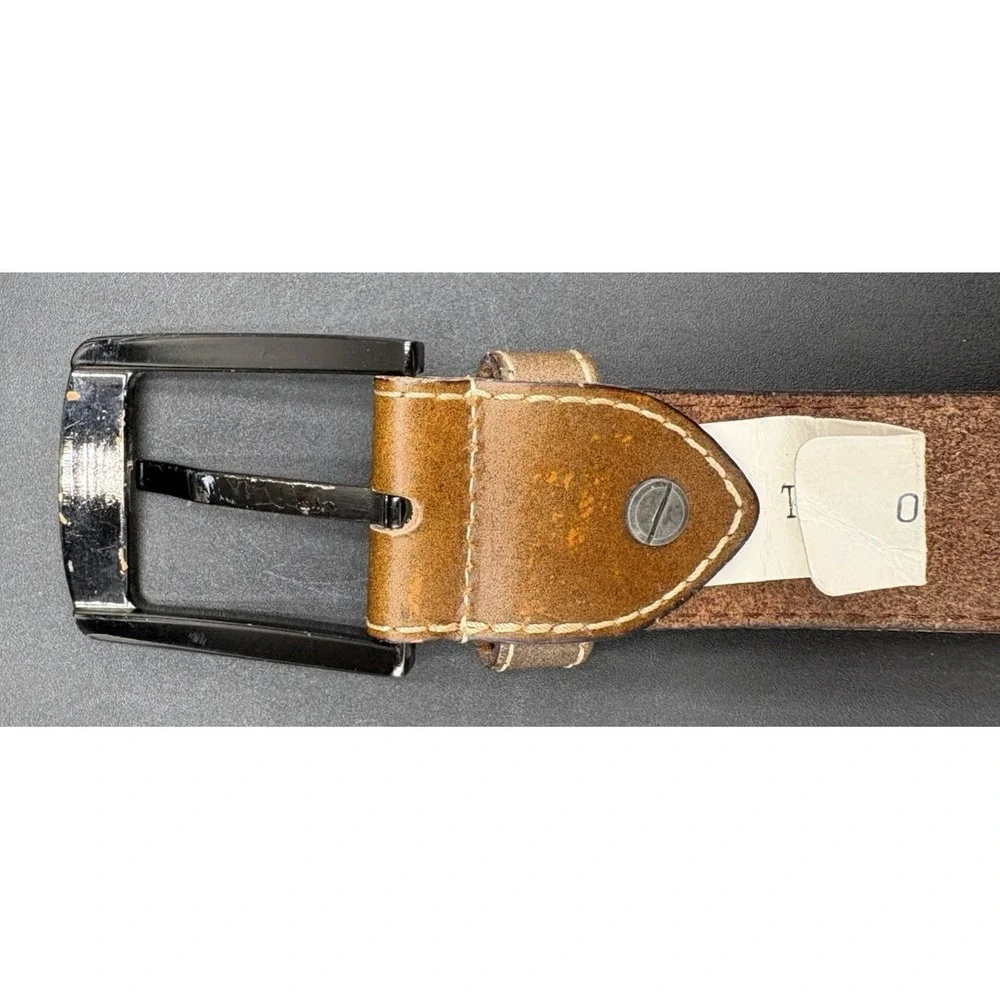 Vintage Levi Strauss & Co Belt Men's Size 36 Brown Leather Made USA Work Casual
